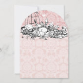 バードケージダマスクアコーンヴィンテージラブバード 招待状 (正面)