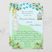 バードケージバンティンガーデンブライダルシャワー招待状 招待状 (正面/裏面)