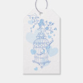 バードケージブルー結婚式の引き出物ギフトラベル ギフトタグ (正面)