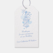 バードケージブルー結婚式の引き出物ギフトラベル ギフトタグ (裏面)