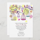 バードケージラブバード結婚式招待状 招待状 (正面/裏面)