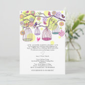 バードケージラブバード結婚式招待状 招待状 (スタンド正面)