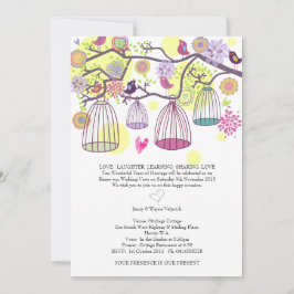 バードケージラブバード結婚式招待状 招待状