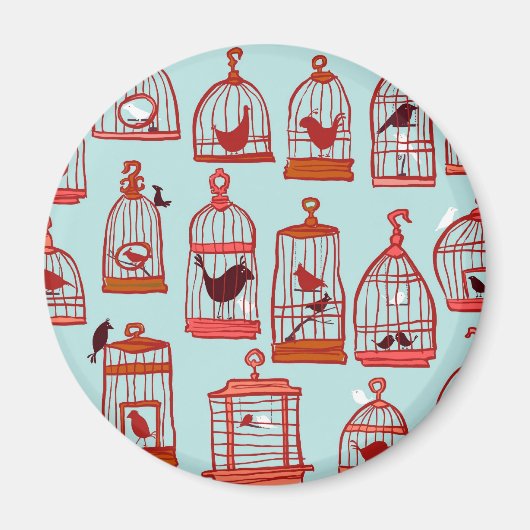 バードケージ（青） マグネット (正面)