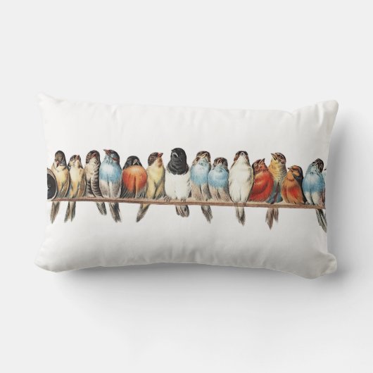 バードコテージフランスのファームハウスカントリー装飾用クッション ランバークッション (裏面)