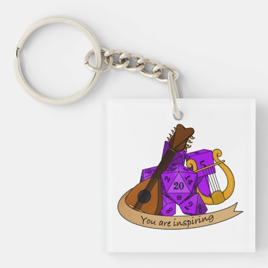 バードサイコロデザイン キーホルダー (正面)