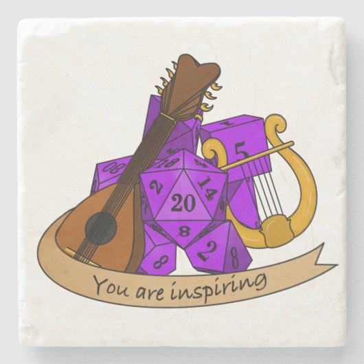 バードサイコロデザイン ストーンコースター (正面)