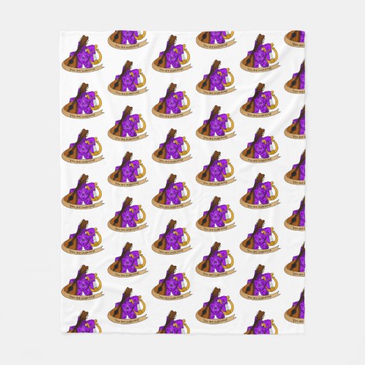 バードサイコロデザイン フリースブランケット (正面)