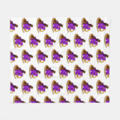 バードサイコロデザイン フリースブランケット (正面(横))