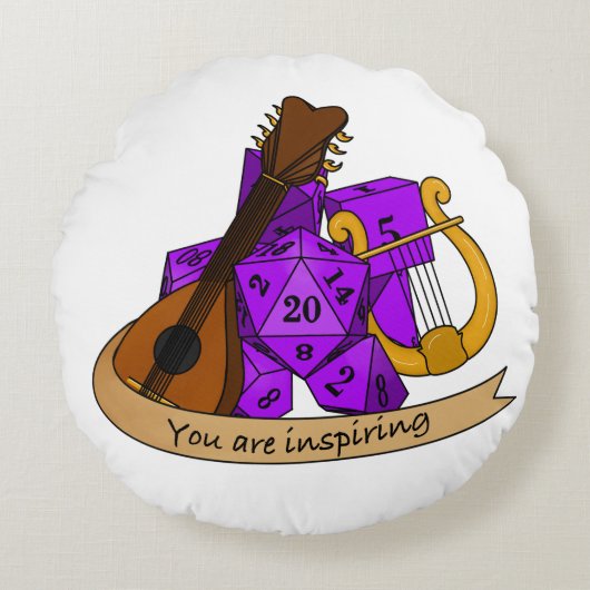 バードサイコロデザイン ラウンドクッション (正面)