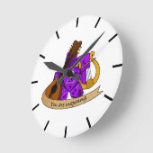 バードサイコロデザイン ラウンド壁時計 (傾斜)