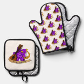 バードサイコロデザイン 鍋つかみ&鍋敷きセット (正面/裏面)