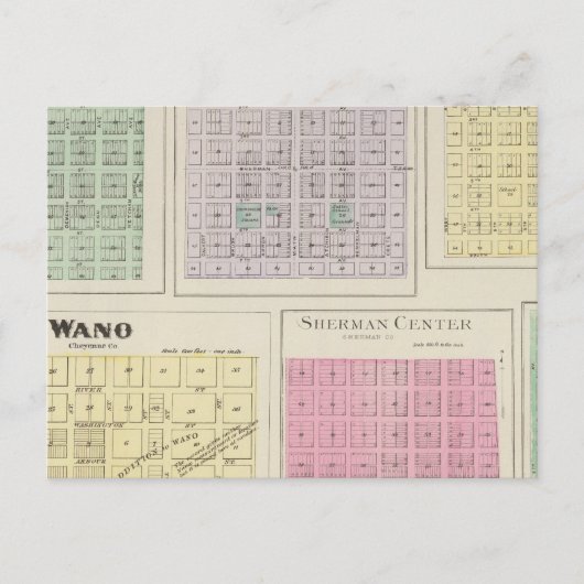 バードシティー、ユーティス、ヴォルテール、ワノ、カンザス ポストカード (正面)