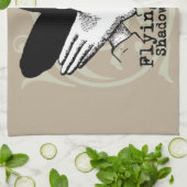 バードシャドウパペットハンドヴィンテージ キッチンタオル (折り畳み)