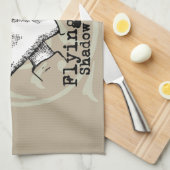 バードシャドウパペットハンドヴィンテージ キッチンタオル (四つ折り)