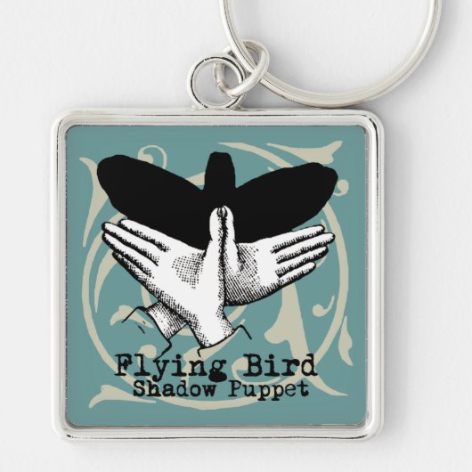 バードシャドウパペットハンドヴィンテージ キーホルダー (正面)