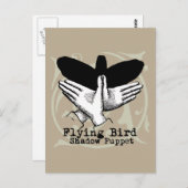 バードシャドウパペットハンドヴィンテージ ポストカード (正面/裏面)