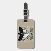 バードシャドウパペットハンドヴィンテージ ラゲッジタグ (正面縦)