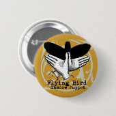 バードシャドウパペットハンドヴィンテージ 缶バッジ (正面&裏面)