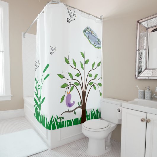 バードシャワーカーテン シャワーカーテン (インサイチュ)