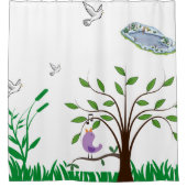 バードシャワーカーテン シャワーカーテン (正面)