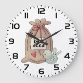 バードシードバッグ(弓とハート) ラージ壁時計 (正面)