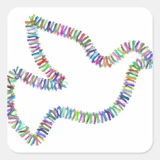 バードスクエアステッカー スクエアシール (正面)