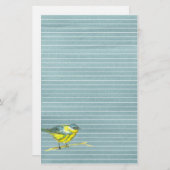 バードスケッチグレーライン 便箋 (正面/裏面)