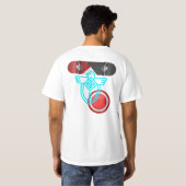 バードスケートボード Tシャツ (裏面フル)