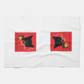 バードスタウン、KYバーボンキャットと葉巻 – バータオル キッチンタオル (横)