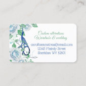 バードストーク裁縫シームストレスキルティング 名刺 (裏面)