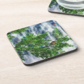 バードスネスト秋コルクコースター コースター (左側)