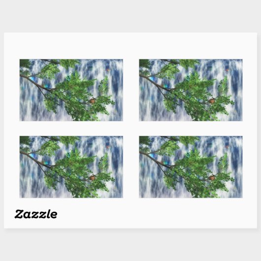 バードスネスト秋シール 長方形シール (シート)