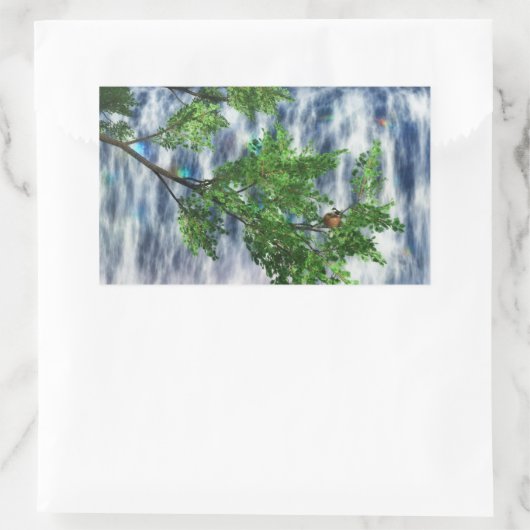 バードスネスト秋シール 長方形シール (バッグ)