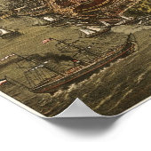 バードズアイ・マップ・オブ・マンハッタンニューヨーク， 1873 ポスター (角)