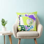 バードズネストパステルグリーンホワイト装飾用クッション クッション (椅子)