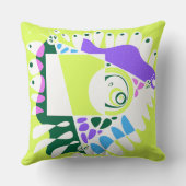 バードズネストパステルグリーンホワイト装飾用クッション クッション (裏面)