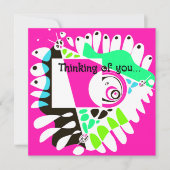 バードズネスト – 明るい赤紫色ホワイト カード (正面)