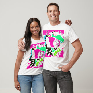 バードズネスト – 明るい赤紫色ホワイト Tシャツ