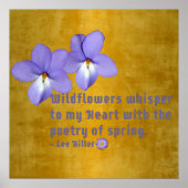 バードズ足スヴィレツワイルドフラワーズ引用文 ポスター (正面)