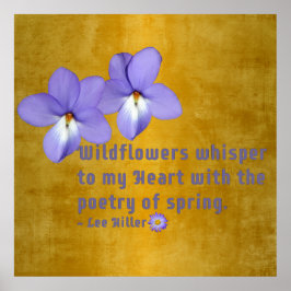 バードズ足スヴィレツワイルドフラワーズ引用文 ポスター