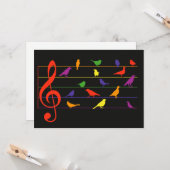 バードソング、カラフルデザイン カード (正面/裏面インサイチュ)