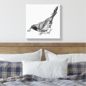 バードタトゥー6 キャンバスプリント (インサイチュ (寝室))