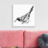 バードタトゥー6 キャンバスプリント (インサイチュ (リビング))