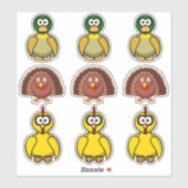 バードダック、トルコ、チキンカートゥー シール (シート)