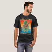 バードダンジョンと恐竜の恐竜おたくRPGゲーム Tシャツ (正面フル)