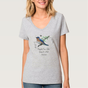 バードティーの後ずっと幸せ独身のにブルーバード Tシャツ