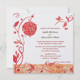 バードテーマ洗練ボホ結婚ズ 招待状