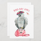 バードデイガールアフリカングレイオウム鳥の恋人誕生 シーズンカード (正面/裏面)