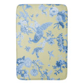 バードトイレブルー&マスタード バスマット (正面縦)